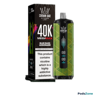 Al Fakher Crown Bar Blue Razz Lemonade Mega Max 40000 Puffs